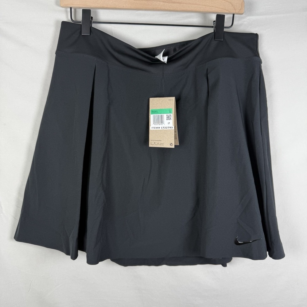 Nike DD3735-010 Dri-Fit Club Golf Skort Pleated Skort Black XL Tennis Cart Girl - Picture 4 of 7